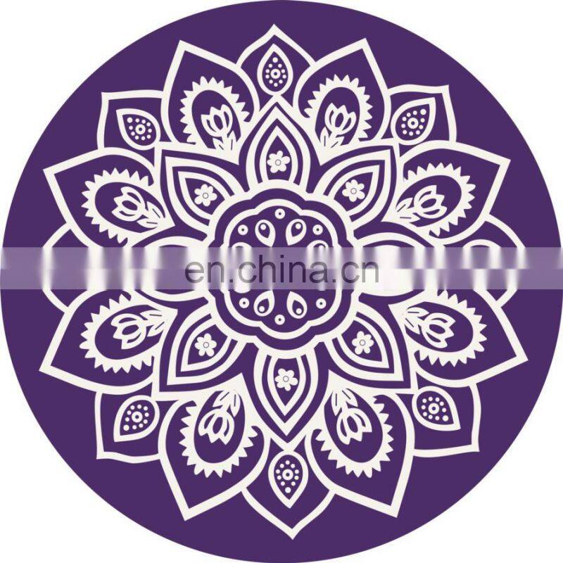 High quality nonslip custom print eco friendly suede natural rubber yoga mat