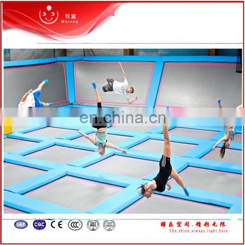 Hot Extreme Trapoline Safety Spring Loaded Cheap Indoor Trampoline Park
