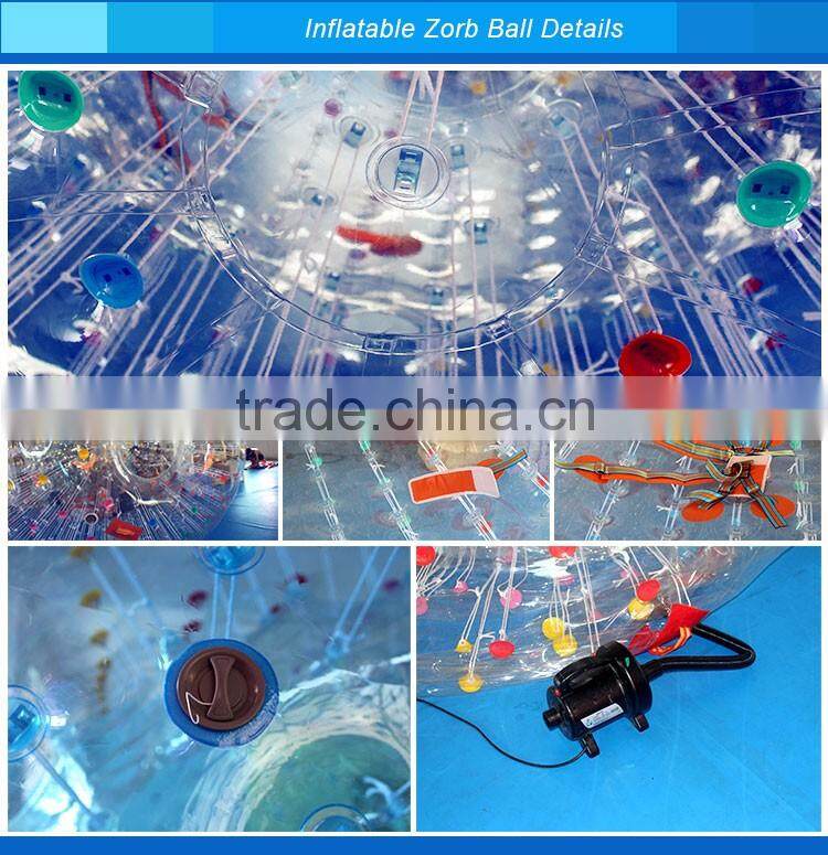 Human inflatable bowling ball water ice walking bubble ball for sale
