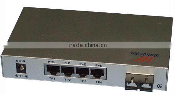 5 ports 10 100 1000M POE optical converter