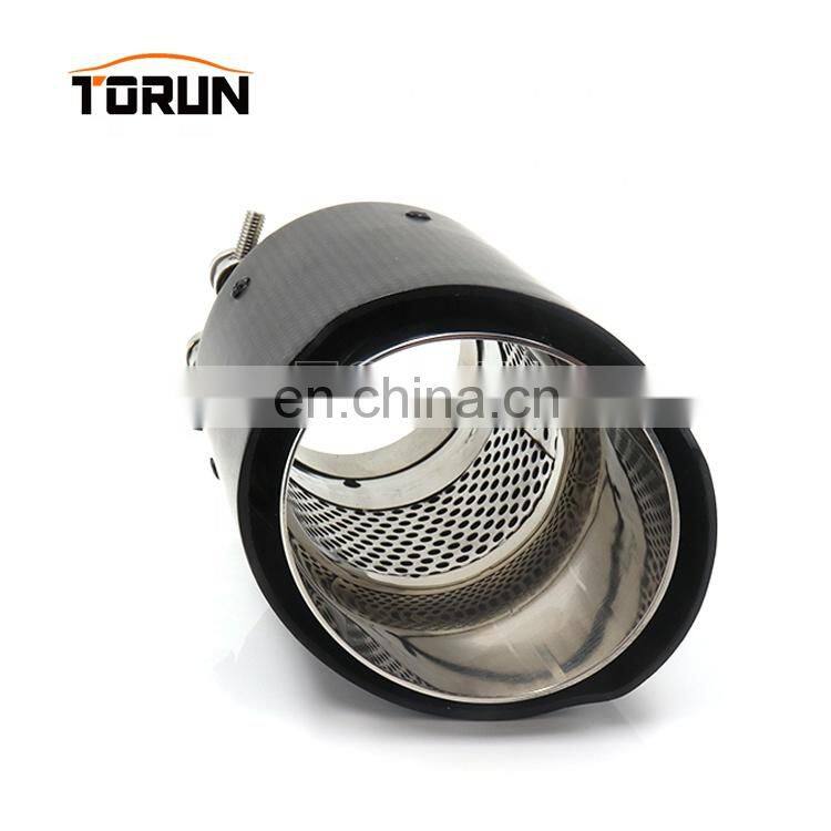 Hot sale high quality Universal oval bulk exhaust end pipe carbon fiber exhaust