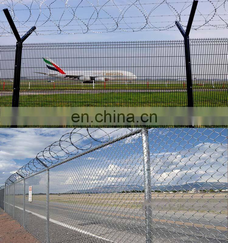 Trade assurance high security airport fencing with razor wire