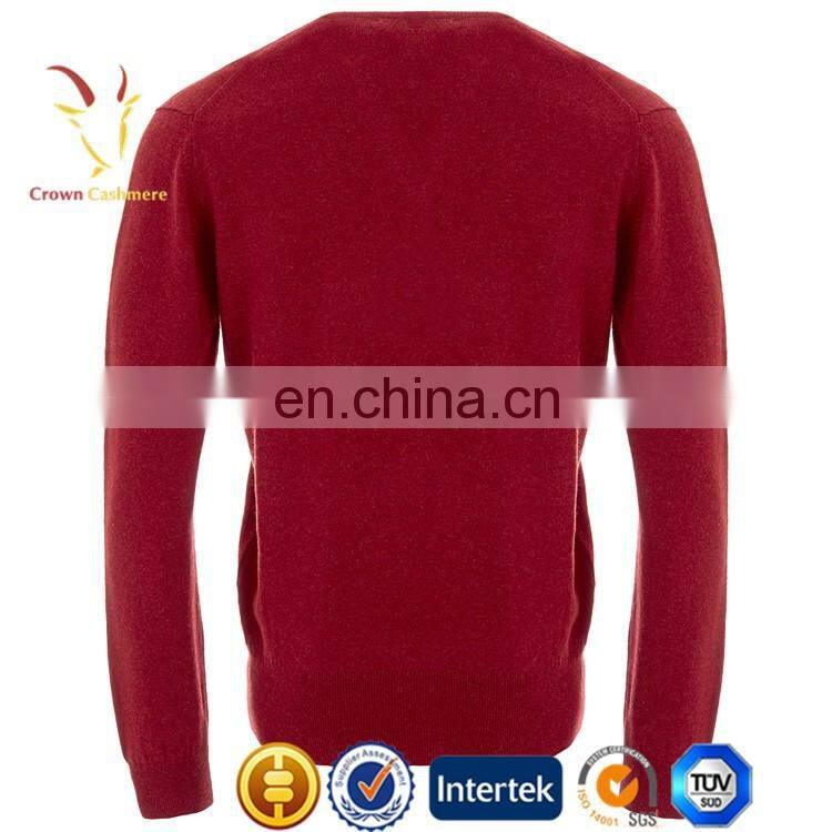 Mens fine knitwear best V Neck wool cashmere sweater