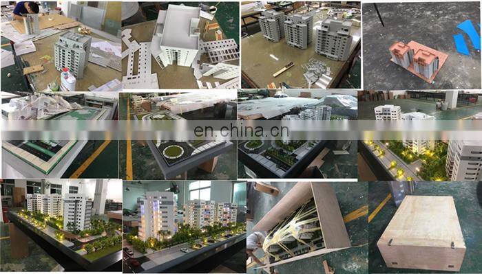 Architecture model house in other construction , physical model maquette with light