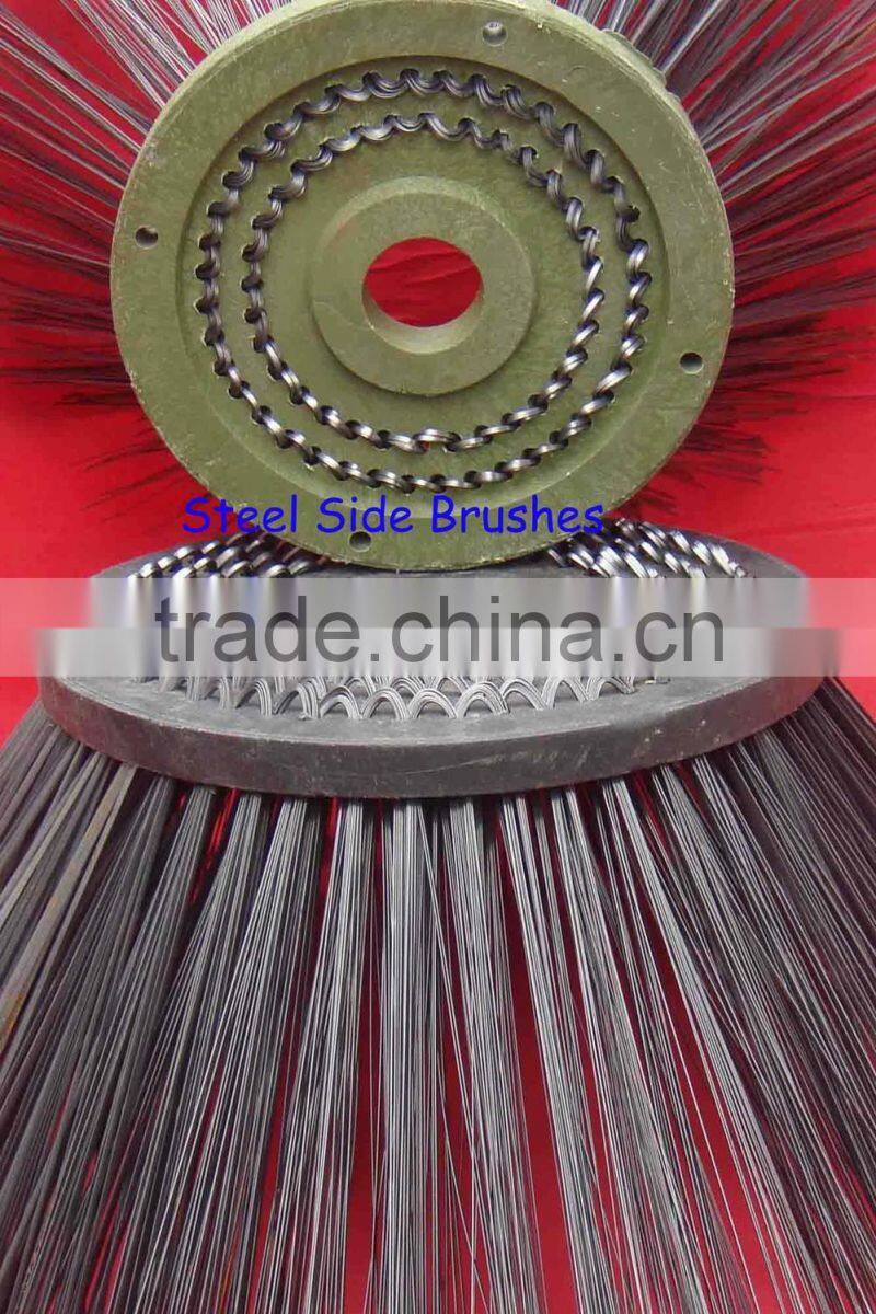 Sweeper steel wire side brush