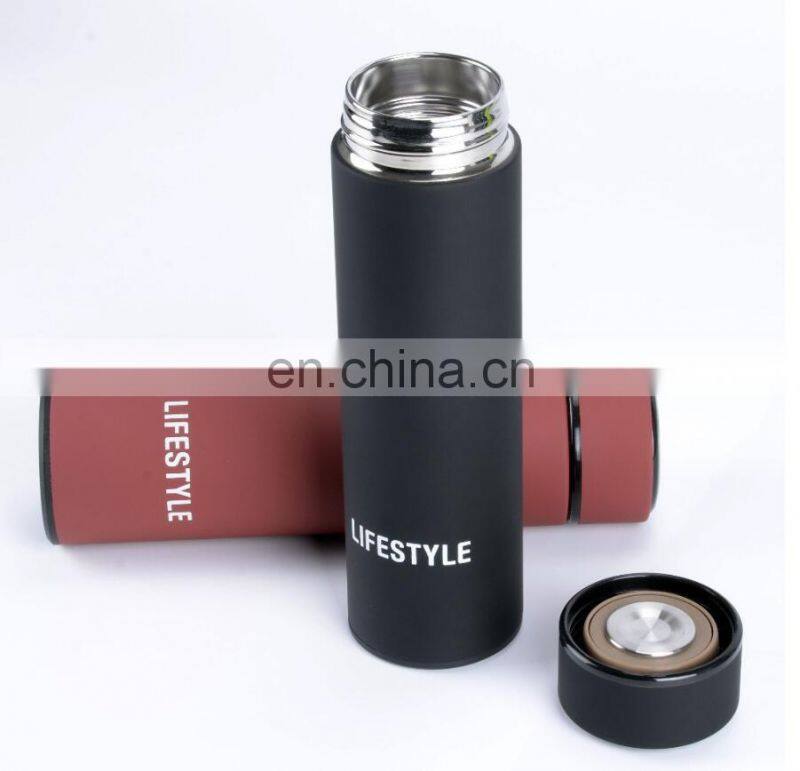 Custom logo Double Wall Vacuum filtered Stainless Steel Water Bottle