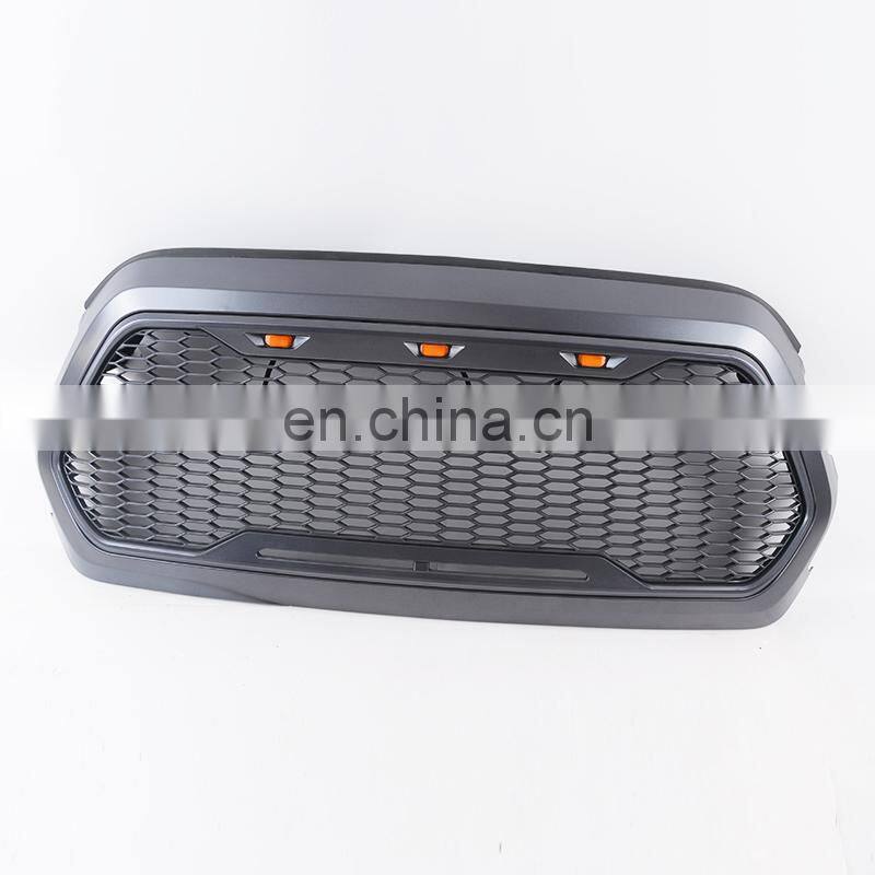 Car mesh grille for Tacoma 2016 2017 2018 grille with led light grey Front Bumper Grille for Tacoma