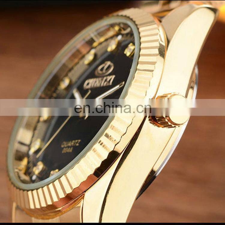 CHENXI 004A Crystal Diamond Couples Watch Stainless Steel Casual Dress Watches For Men Women Couple