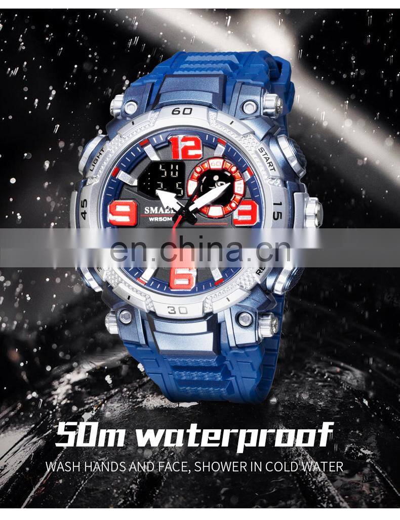 SMAEL1921 Quartz Watch Men Watch Waterproof Stopwatch LED Watches Male Clock Sport Men Digital Wristwatch