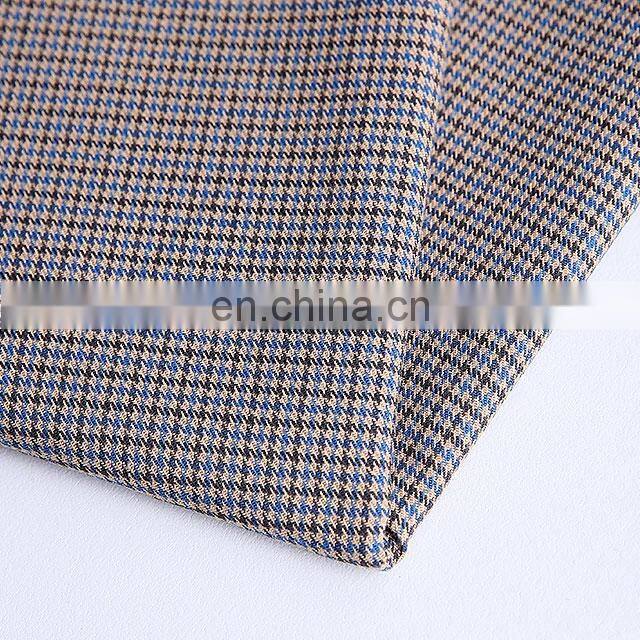 In stock yarn dyed woven fabric 98%cotton 2%elastic garments trouser fabric