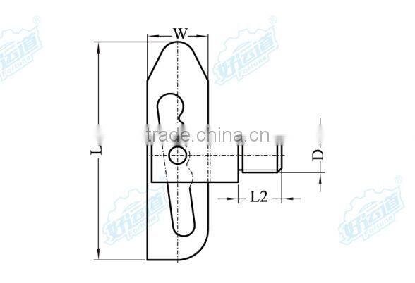 02441 Anti-Luce Fastener L70mm,trailer accessories with zinc plated