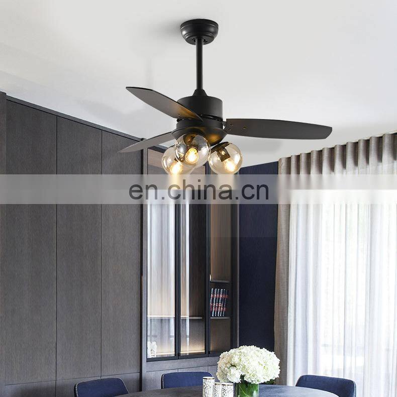 Home Appliances Led Fans Remote Control Switches with Light Wood Blades Decorative Lighting Modern Energy Saving Ceiling Fan