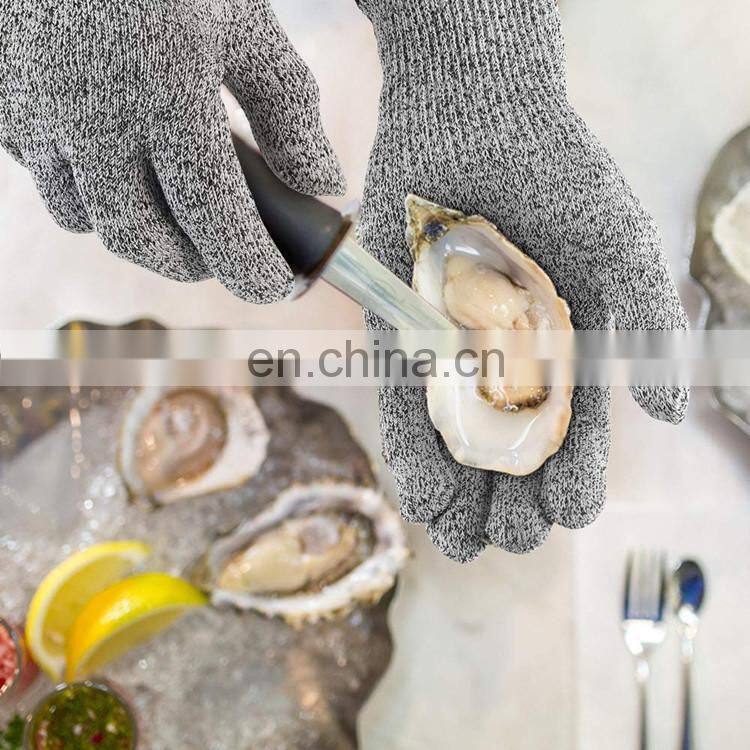 Wholesale Anti Bleed Safety Glove HPPE Shell Food Mitts Cut Potatoes Process Fillets Gloves Hand Protection Guide