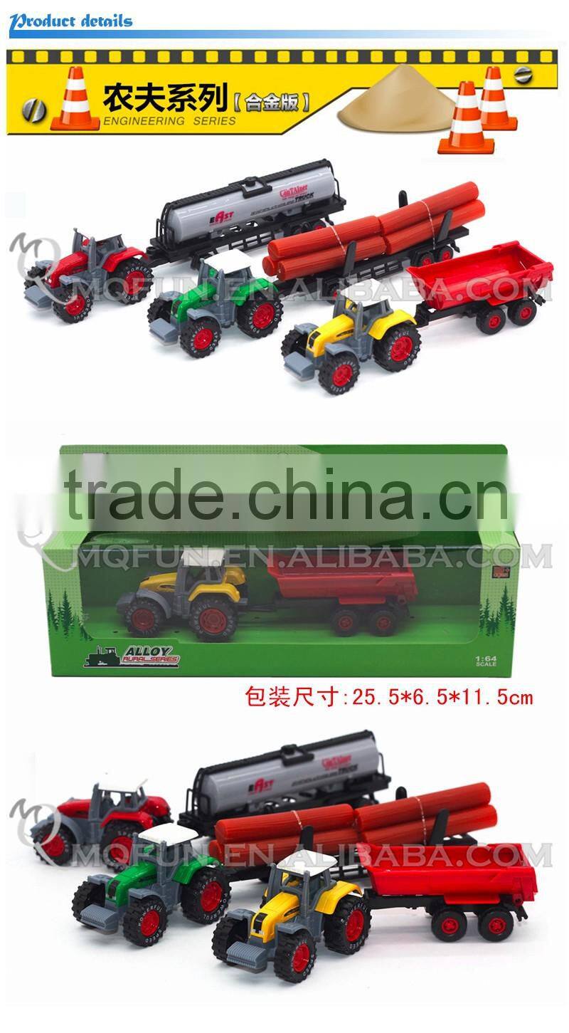 Mini Qute 1:64 kid Die Cast pull back alloy farmer truck vehicle model car light music electronic educational toy NO.MQ 515C