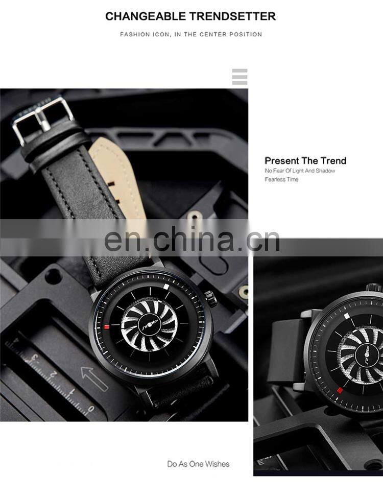 SINOBI China New Arrival Genuine Leather Belt Watch Rotating Dial Watches Professional Manufacturer OEM Watch