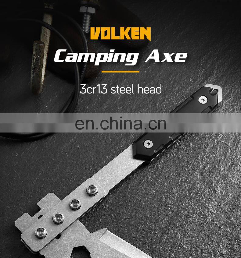 Field multi-tool axe knife high quality tactical axe solid wood handle with hexagonal hook rope factory direct sales
