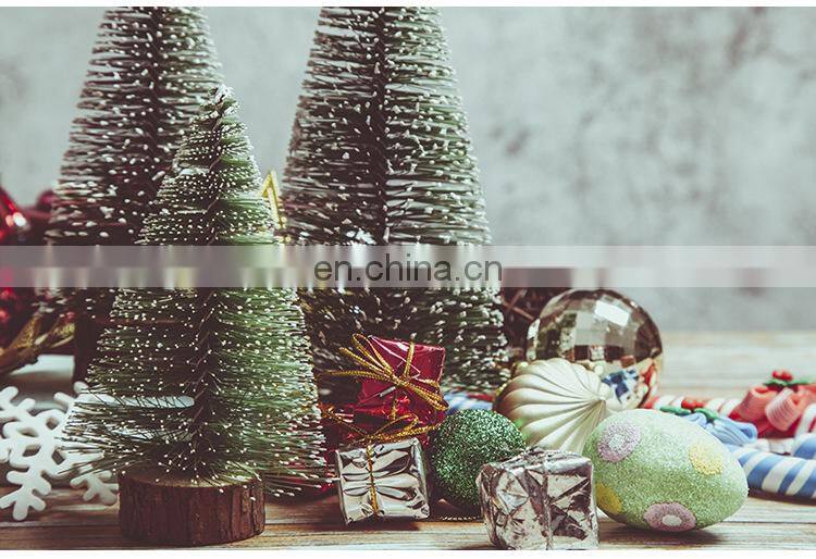 Mini Christmas Tree Snowflakes Artificial Christmas Mini Cedar Ornaments Festival Table Miniature Ornament Home Decoration