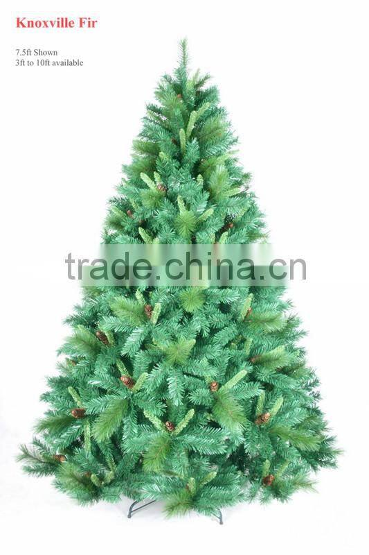 BSCI ! 6FT/180CM Green PE Tips Premium Artificial Christmas Fir Tree/Red Berry decoratived christmas pvc tree