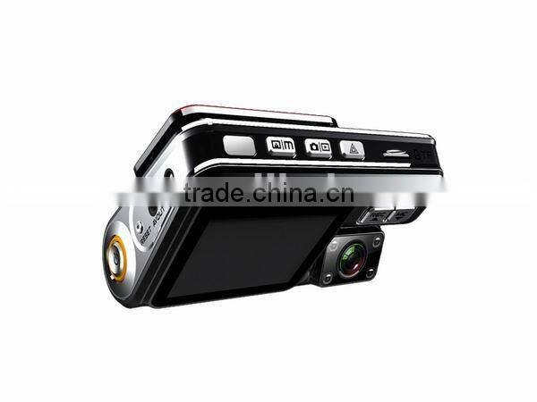 Appealing HD720P 2ch car rear view camera/dual camera car recorder with H.264 compression format