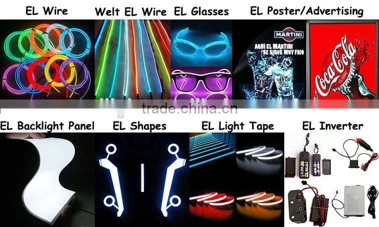 3pieces 1m of 3.2mm EL Wire with a portable 3V EL Inverter