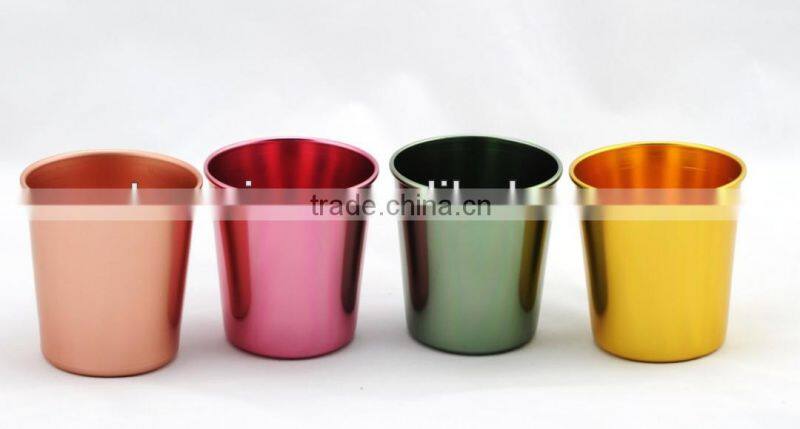 CCBM-303b Newest 9oz mini Aluminum beer cup with oxidation color, turned edge cup, beer cup (Accept OEM)