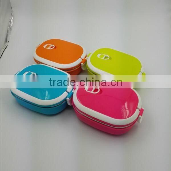 Lunch box with short lock, kids stainless steel food box, thermos portable lunch box