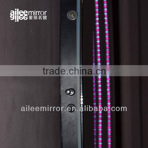 led magic mirror,fashionable cheap round magnifing cosmetic mirror