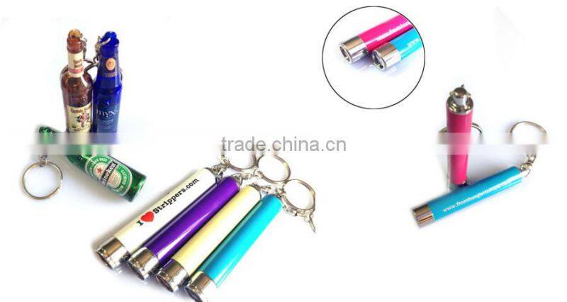 2015 all shapes led projector keychain led keychain to advertising and promotion