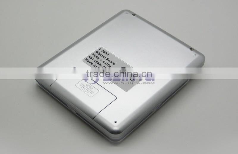 I2000 Model 500g/1000g/2000g Brushed Metal Plate I2000 Jewelry Scale