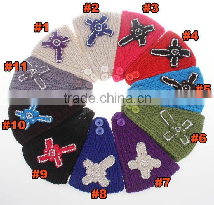 New Style Cross Wool Women Winter Knitted Headband