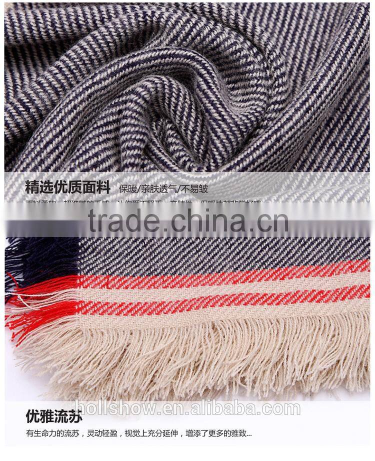 Fashion Latest Four Sides Fringes Acrylic Large Long Winter Scarf