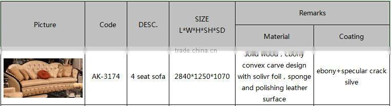 AK-3174 2015 Hot Selling African Style Sofa Set