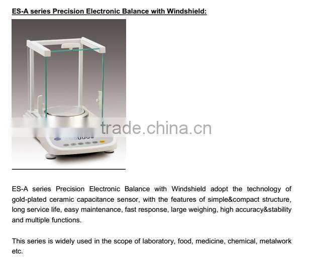 320g x 1mg ES-A seires Precision/laboratory/food Electronic Balance with Windshield clock function