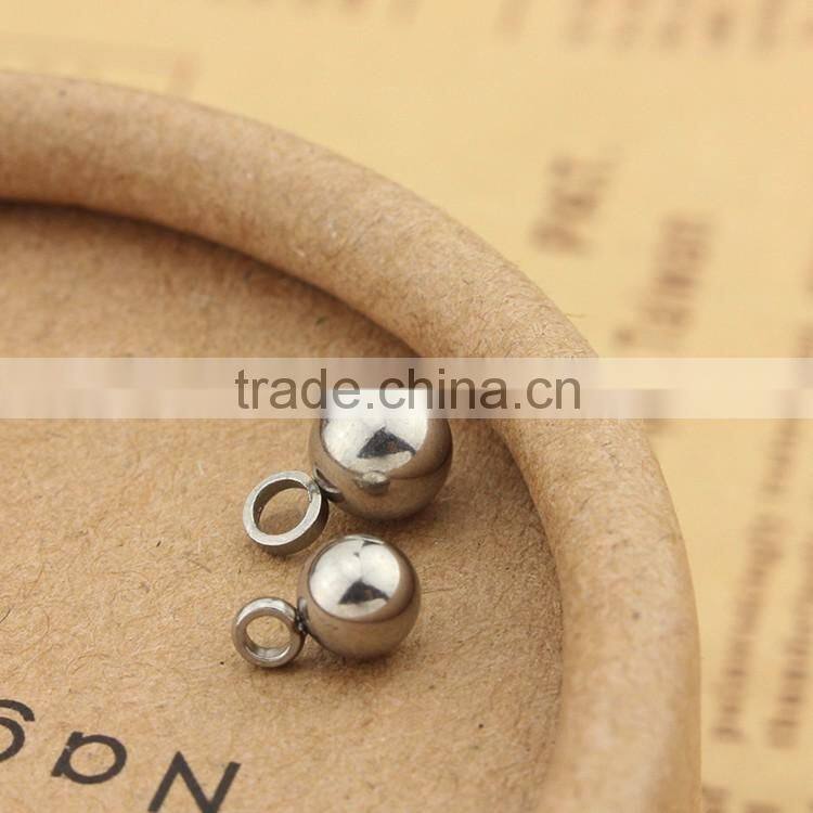 S724 Stainless Steel round ball Pendant ends