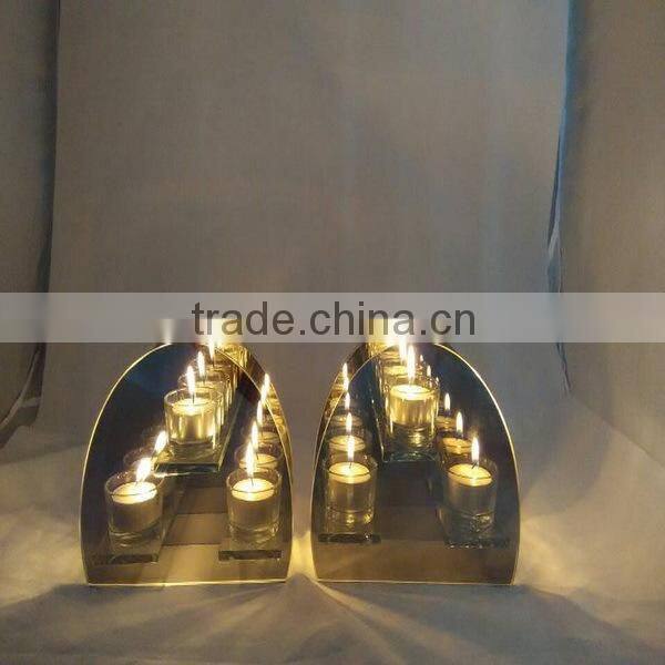 wholesale pyramid glass candleholder