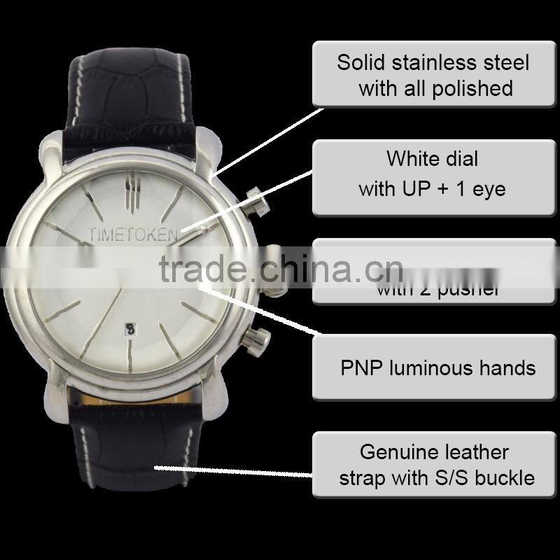 Fashion Sports Stainless Steel Promotional Men Watch Cases With Polishing Case