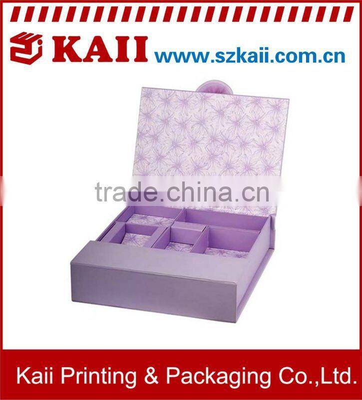 pink foldable cosmetic counter top cardboard display box
