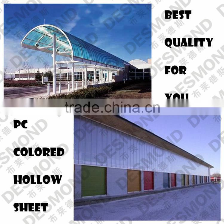 100% resin material hollow polycarbonate sheet roof sheets price per sheet