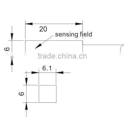 F3N Series Small Rectangle Proximity Sensors, IP 67, Dual LED, Can Be Customized 5VDC Inductance Proximity Switch