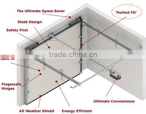 Automatic garage door sectional door Security garage door