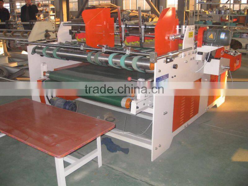 corrugated box folder gluer machine ,high quality carton box folding gluing machinery