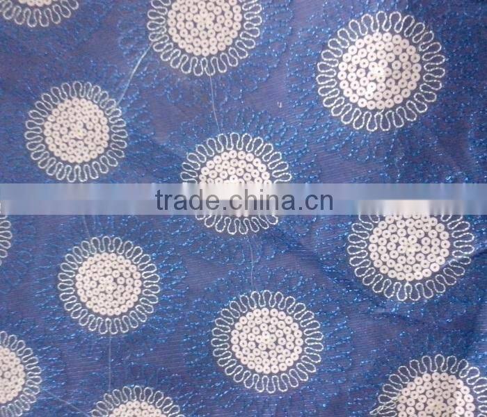 2015 fashionable sequin spangle embroidery fabrics