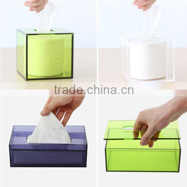 Plastic paper holder tissue box