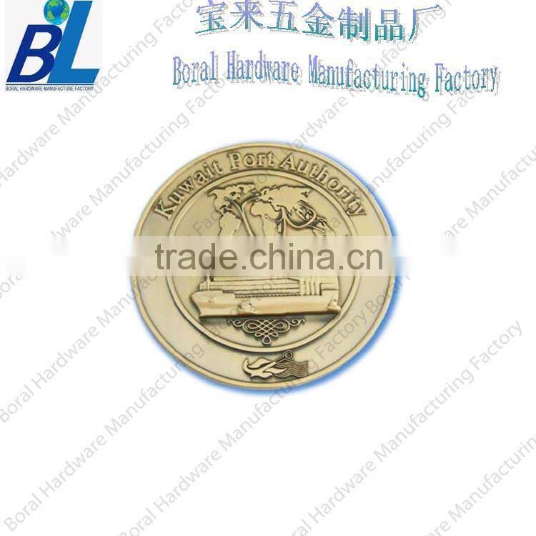 Die struck whole metal Arab marine challenge coins