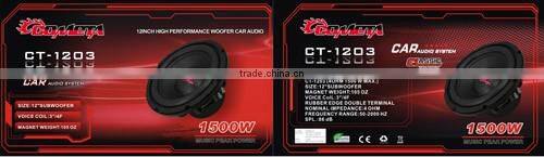 Cometa CT-1203 12 inch 1500W Car subwoofer/ pro audio subwoofer/car speaker
