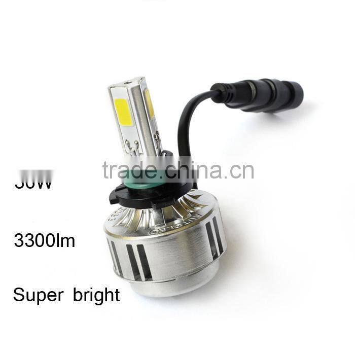 Brightest 3 sides emitting 3300lm H7 H8 H9 H11 9005 9006 car led lamp