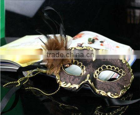 Top Grade Pulp Venetian Handmade Bronze Gold Masquerade Party Mask