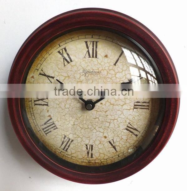 Dia 23.5 cm Country Style Round Metal Wall Clock,