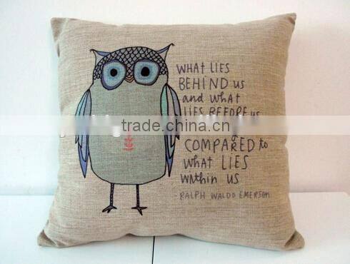 decorative owl pillow brown/pillow case/washable pillow cases/Cushion Cover Pillowcase Owl