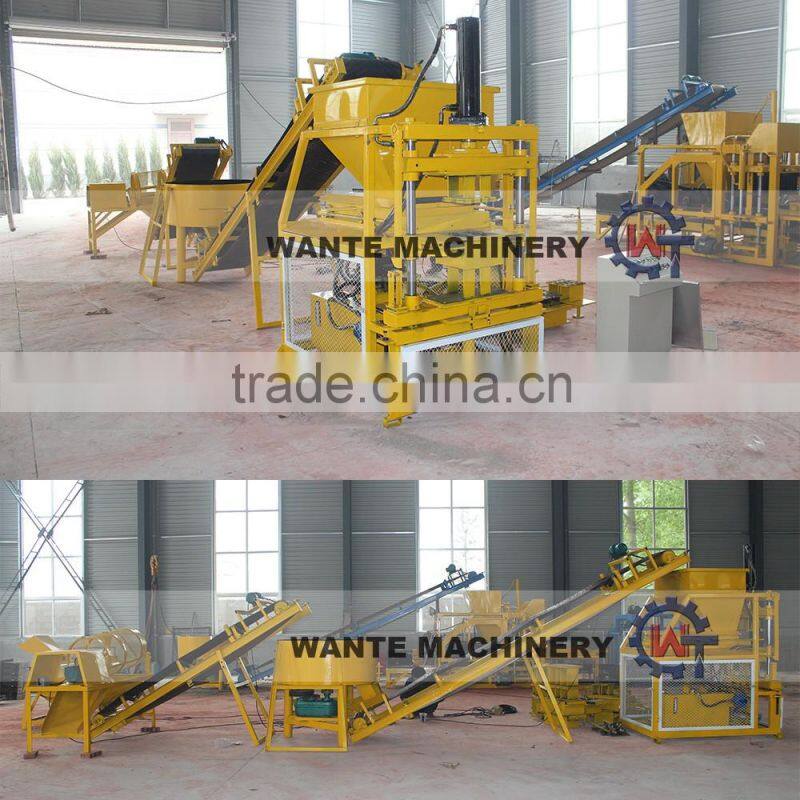 WANTE MACHINERY WT2-10 high pressure auto clay interlocking block machine